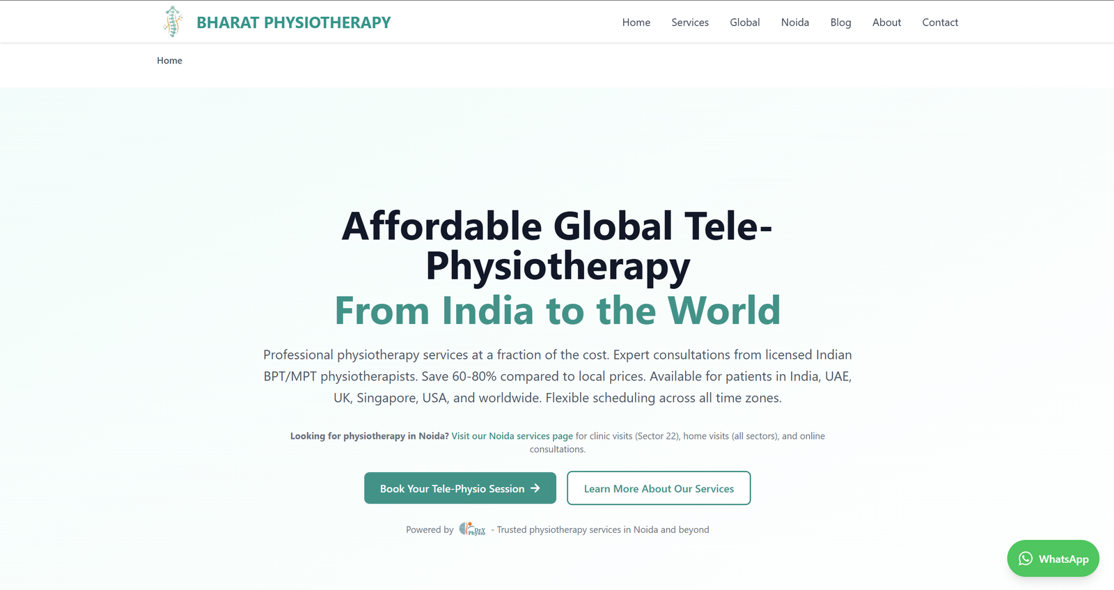 Online Patient Management & Appointment System for Global Tele-Physiotherapy